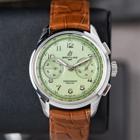 breitling chronograph b09|Breitling b09 pistachio review.